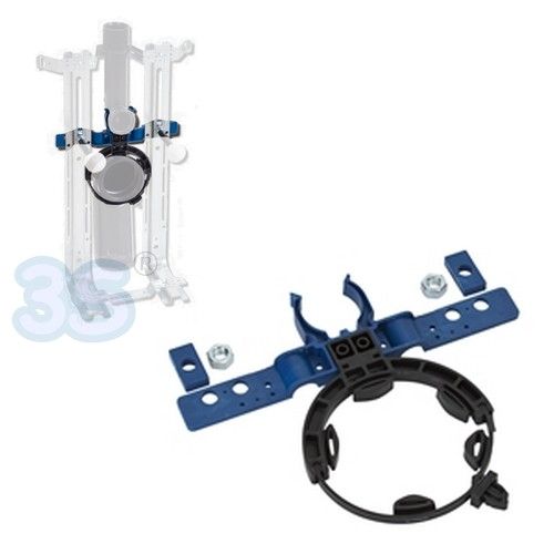 Pipe fixing collars on Oter Base wall-hung toilet brackets