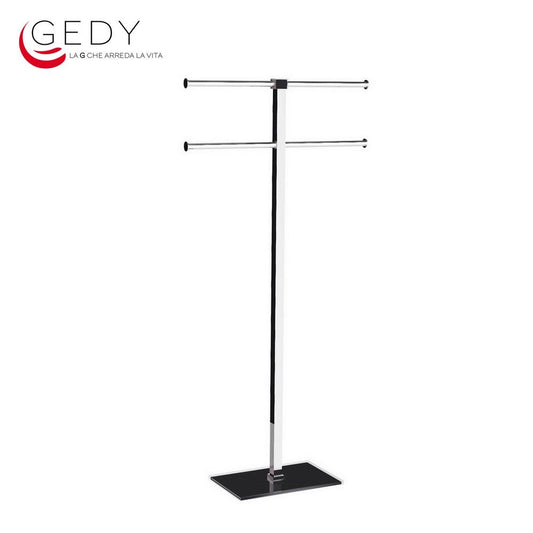 Colonna piantana portasalviette RAINBOW GEDY - cromo / nero
