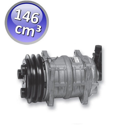 COMPRESSORE QP-15XD SENZA OLIO PER TRASPORTO REFRIGERATO 2 GOLE - 1237 -ATTACCHI VERTICALI