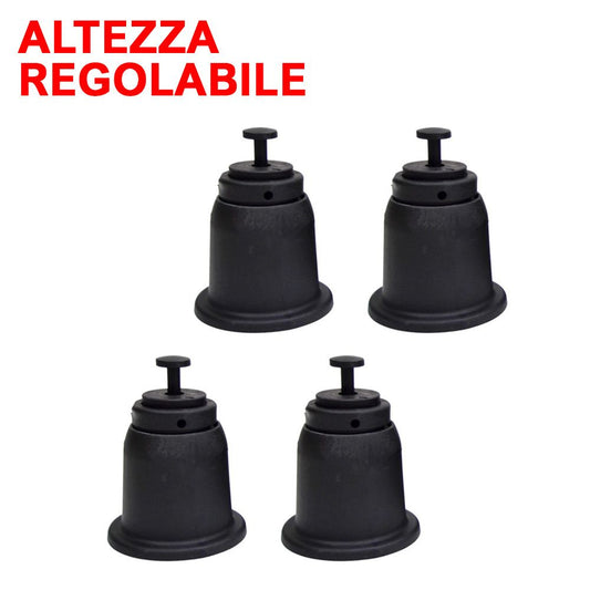 Confezione 4 supporti a pavimento regolabili in altezza per unità esterna climatizzatore