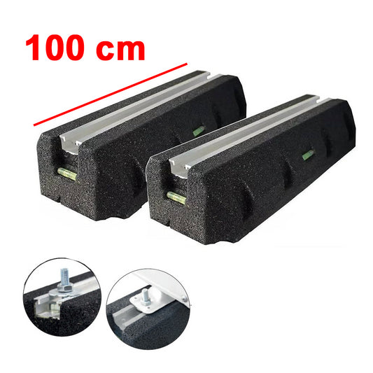 Coppia di basi pavimento da 100 cm ECO-BLOCK antivibrante portata 1200 Kg