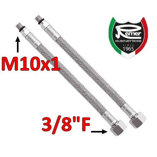 Pair of FLEXITALY 45cm hoses - M10x1 x 3/8