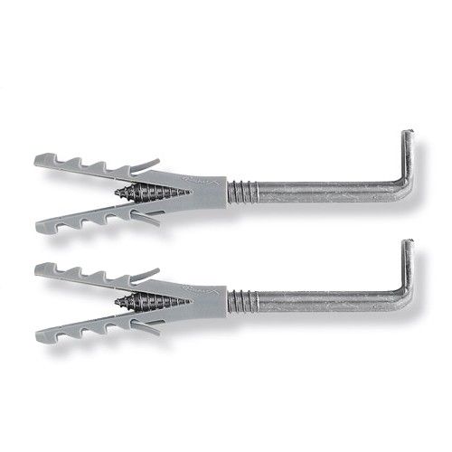 Coppia di zanche supporti a rampino ELLE 8x65 tassello Ø 8 (mm) per scaldabagno
