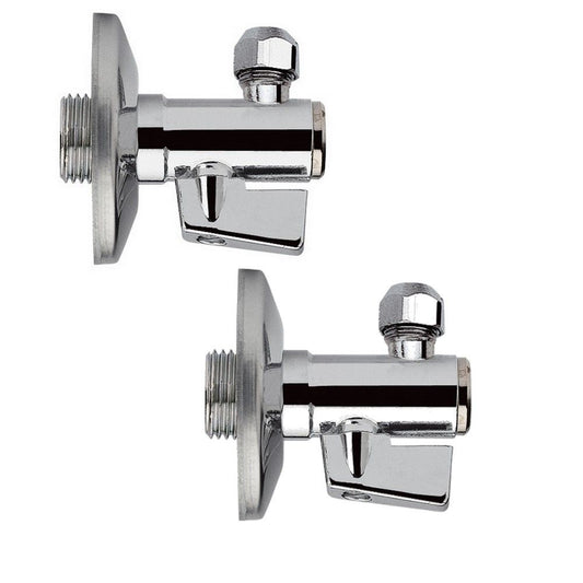 Pair of under-sink taps with 1/2''x10 mm filter