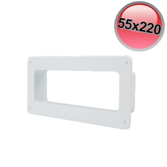 Cornice terminale per condotto canale aria rettangolare 55x220 mm VMC cappa cucina