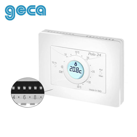 Geca POLO 24 daily chronothermostat - wall-mounted, battery-powered