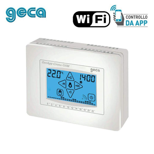 White weekly chronothermostat WI-FI ADSL touch screen 230V - GecApp Crono