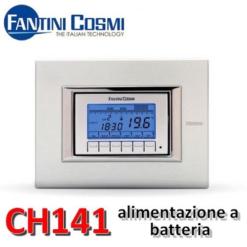 Cronotermostato settimanale da incasso Fantini Cosmi CH141A - batteria