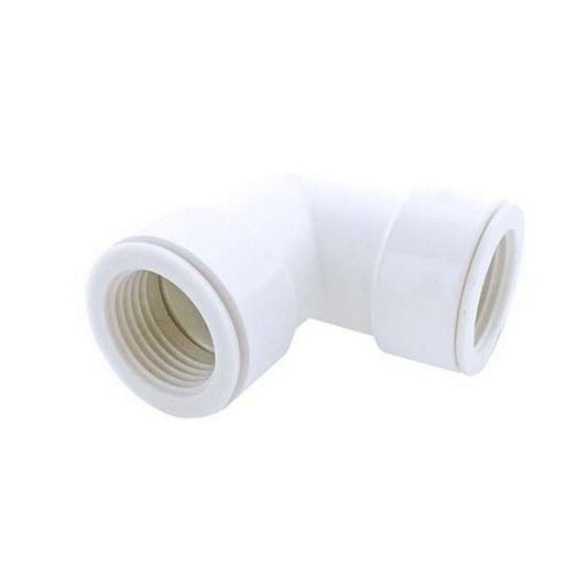 Curva 90° femmina femmina con o-ring per tubo rigido Ø 20 mm in PVC per scarico condensa