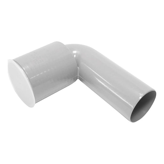 Curva 90° per WC Ø 90 mm per scarico ad innesto prolungata