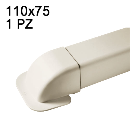 Curva a muro per canalina 110x75mm - 1 PZ