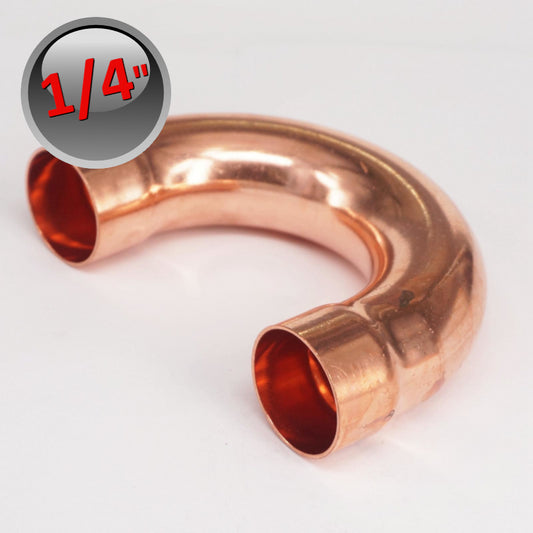 Curva di ritorno 180° rame a saldare 1/4'' femmina - femmina