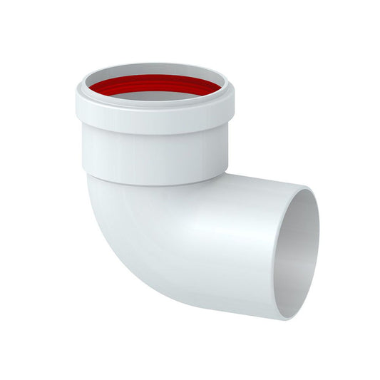 Curva M-F 90° in alluminio estruso bianco Ø 80mm fumi caldaia