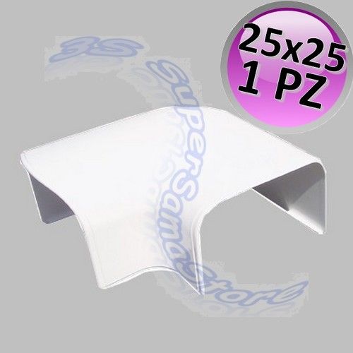 Curva piana per canalina 25x25 mm - 1 PZ