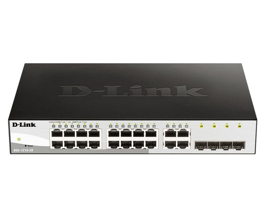 D-Link DGS-1210-20 switch di rete Gestito L2 Gigabit Ethernet (10/100/1000) 1U Nero