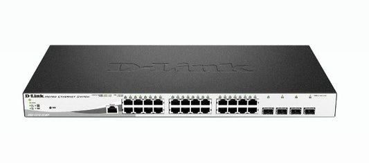 D-Link DGS-1210-28MP/E Managed Network Switch L2 Gigabit Ethernet (10/100/1000) Support Power over Ethernet (PoE) 1U Black,