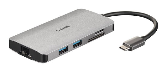 D-Link DUB-M810 replicatore di porte e docking station per laptop Cablato USB 3.2 Gen 1 (3.1 Gen 1) Type-C Alluminio