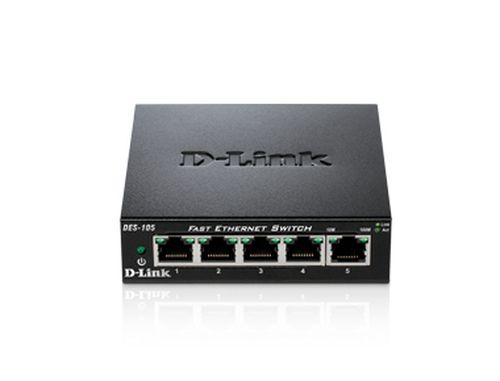 D-LINK SWITCH 5 PORTS 10/100 METALLIC CASE