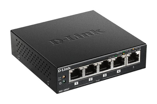 D-LINK SWITCH 5 PORTE GIGABIT POE+ DESKTOP