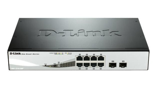 D-LINK SWITCH 8 PORTE GIGABIT POE + 2 PORTE SFP SMART MANAGED