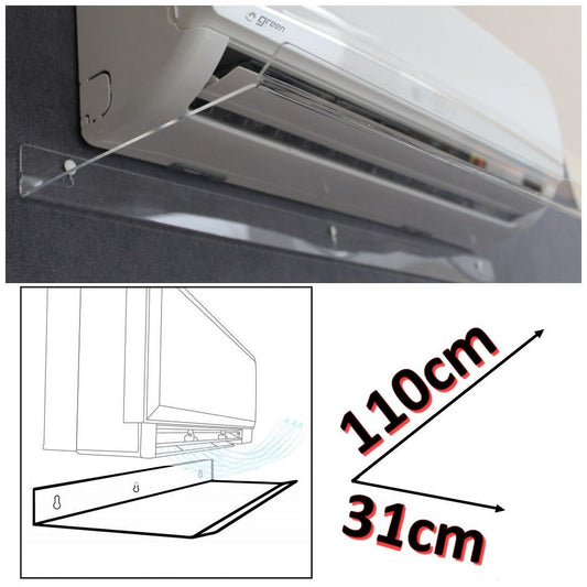 Transparent air deflector for split air conditioner 110x31x5 (cm) New Model - DFT.012