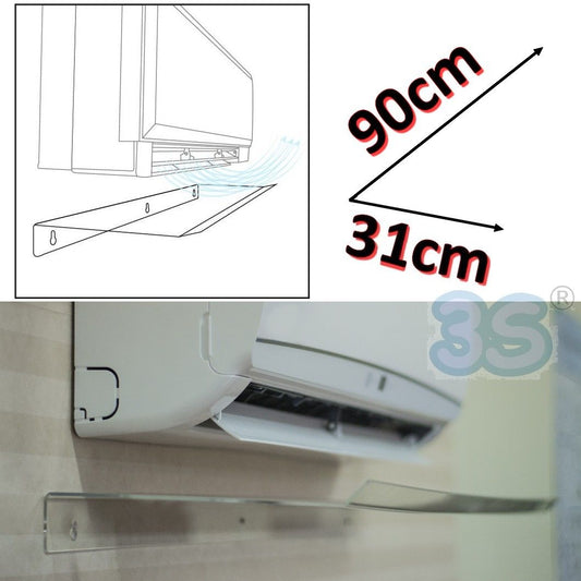 Transparent air deflector for split air conditioner 90x31x5 (cm)