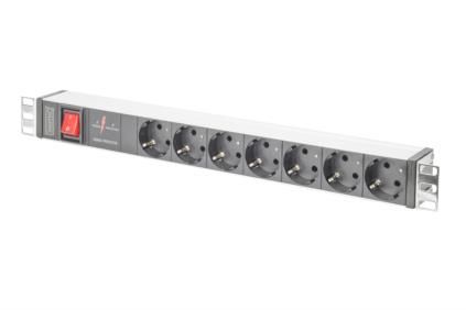 DIGITUS MULT ALIM ER RACK 19" IN ALL 7 PRESE SCHUKO E SPINA SCHUKO E INTERRUTTORE
