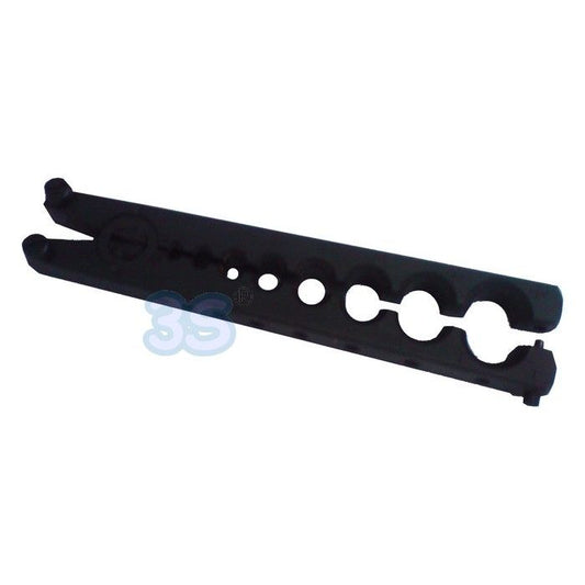 Replacement template with metric measurements for eccentric tip folder
