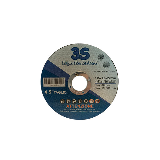 Disco da taglio mola acciaio inossidabile, acciaio al carbonio, ghisa Ø 115 x 1,6 x 22,23 (mm) per flessibile