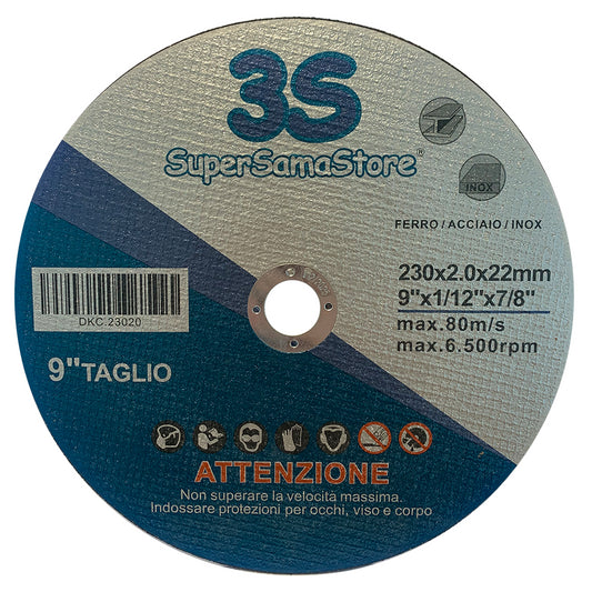 Disco da taglio mola acciaio inossidabile, acciaio al carbonio, ghisa Ø 230 x 2 x 22 (mm) per flessibile