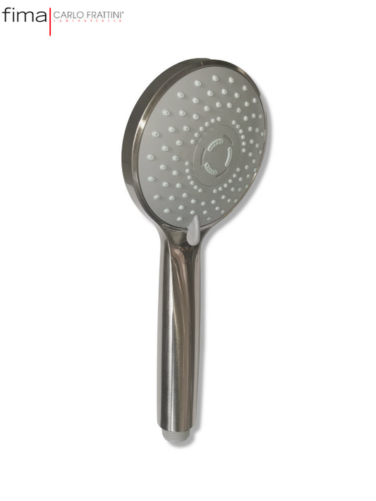 Doccetta doccia 3 funzioni Ø 96,5 mm anticalcare nickel finitura spazzolata