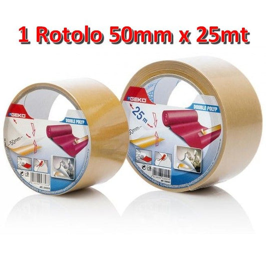 DOUBLE POLYP - Nastro biadesivo larghezza 50 mm lunghezza 25 mt