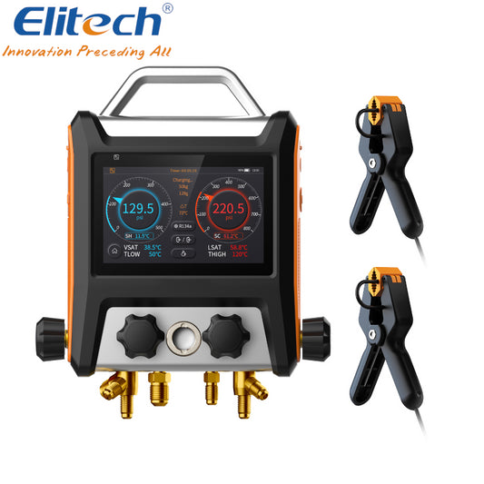 ELITECH - Gruppo manometrico digitale a 4 vie per gas refrigerante - MS-400