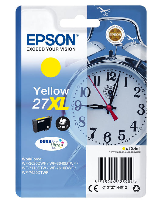 Epson Alarm Clock Cartridge Yellow DURABrite Ultra Ink 27XL