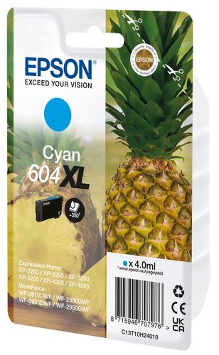 EPSON CART. INK CIANO, ANANAS 604XL