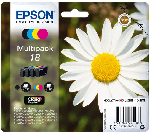 Epson Daisy Multipack 4 Colors Claria Home Inks 18