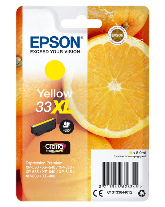 Epson Oranges Yellow T33XL Claria Premium Cartridge