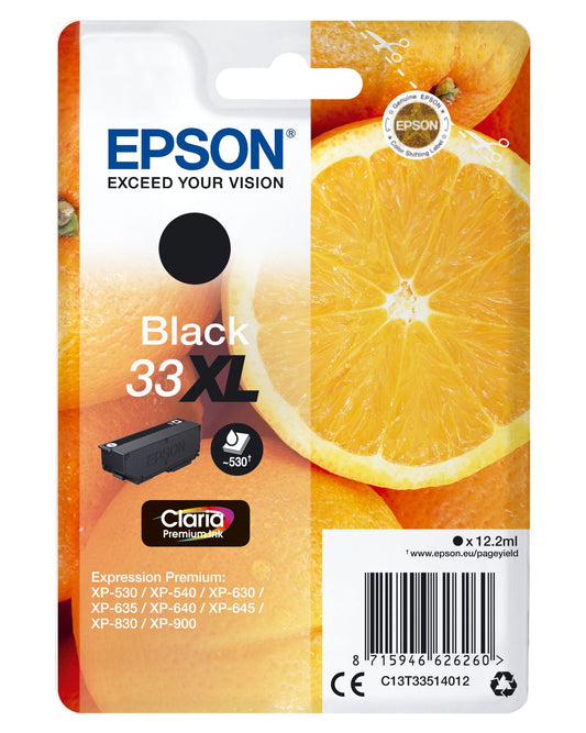 Epson Oranges Black T33XL Claria Premium Cartridge