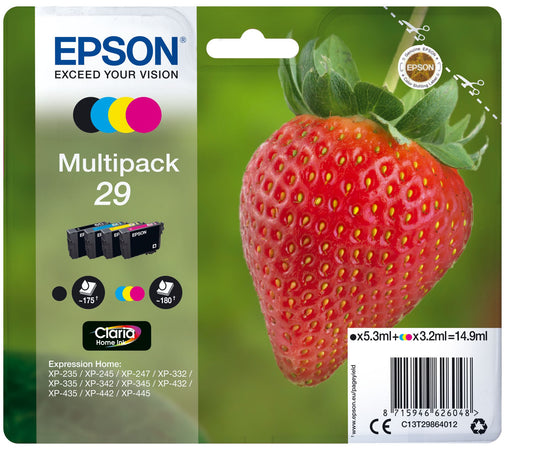 Epson Strawberry Multipack 4-Color Claria Home Inks 29