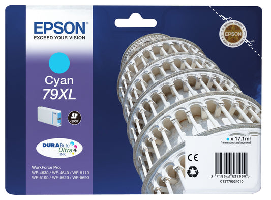 Epson Tower of Pisa Cyan Ink Cartridge