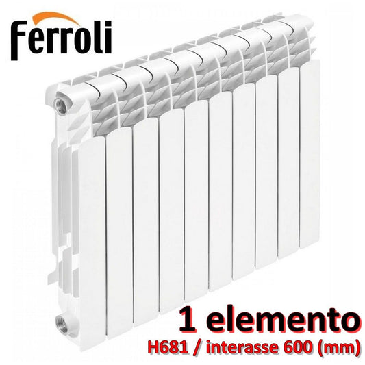 Ferroli PROTEO calorifero alluminio H. 681 interasse 600 (mm) - prezzo 1 elemento