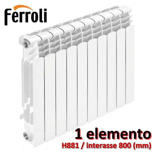 Ferroli PROTEO calorifero alluminio H. 881 interasse 800 (mm) - prezzo 1 elemento