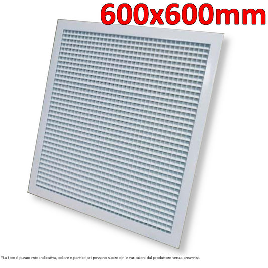 Filter + 600x600 mm square inclined air intake grille - ducted system
