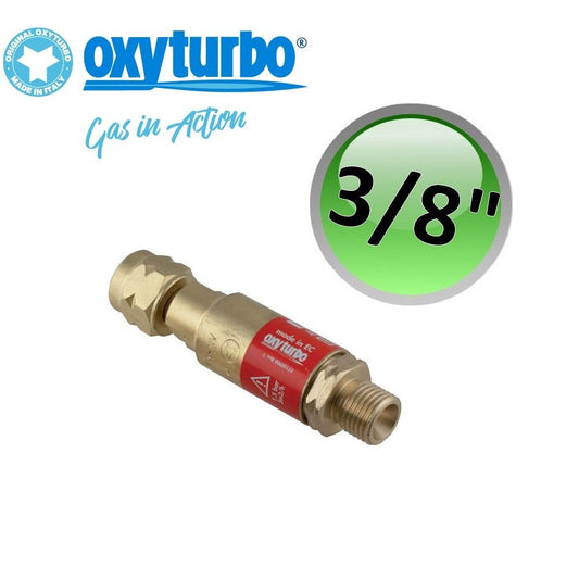 Flame Back Arrestor - Double gas protection safety valve for handle with a flow rate of 3,000 l/h