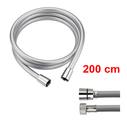 200 cm SILVER PVC shower hose