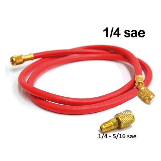 Flexible 1/4'' whip with reduced fitting 1/4 M x 5/16 F