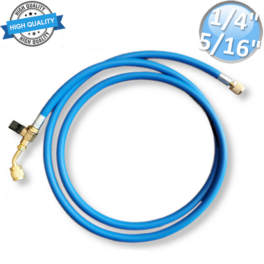 FLESSIBILE TUBO FRUSTA CON RUBINETTO 1/4'' x 5/16'' SAE ALTA QUALITÀ 1800 mm - COLORE BLU