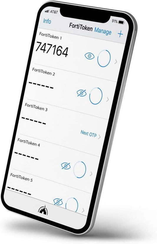 FORTITOKEN MOBILE (LICENZA ELETTRONICA) PASSWORD SOFTWARE MONOUSO PER SMARTPHONES (PACK 5)