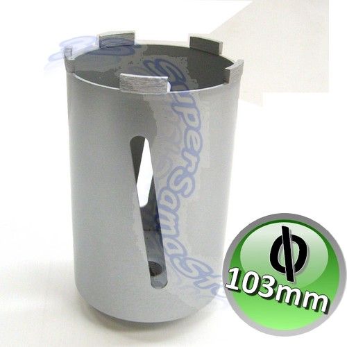 Fresa corona al diamante per carotatrice Ø 103 mm - lunghezza 160mm