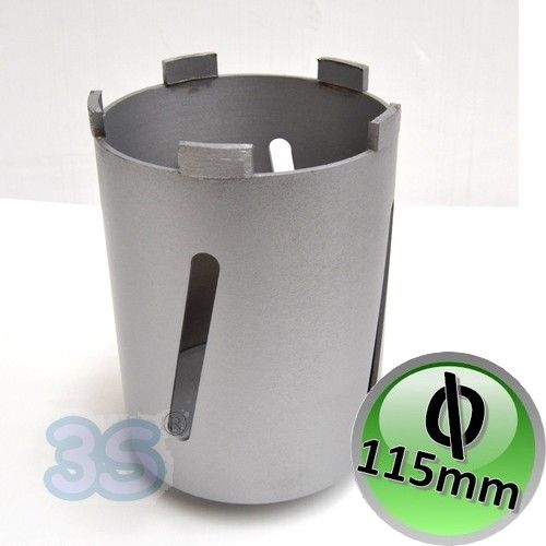 Fresa corona al diamante per carotatrice Ø 115 mm - lunghezza 160mm